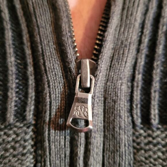 Rock & Republic Marbled Mock-Neck Pullover Sweater Men's Large Minimalist Trendy - Picture 5 of 12